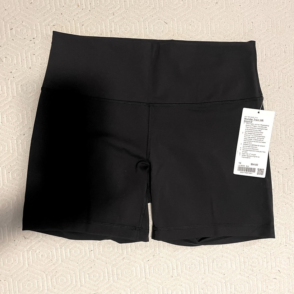 NWT lululemon Wunder Train High-Rise Short 6” Size 14